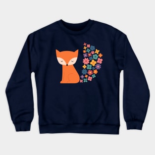 Floral Fox Crewneck Sweatshirt